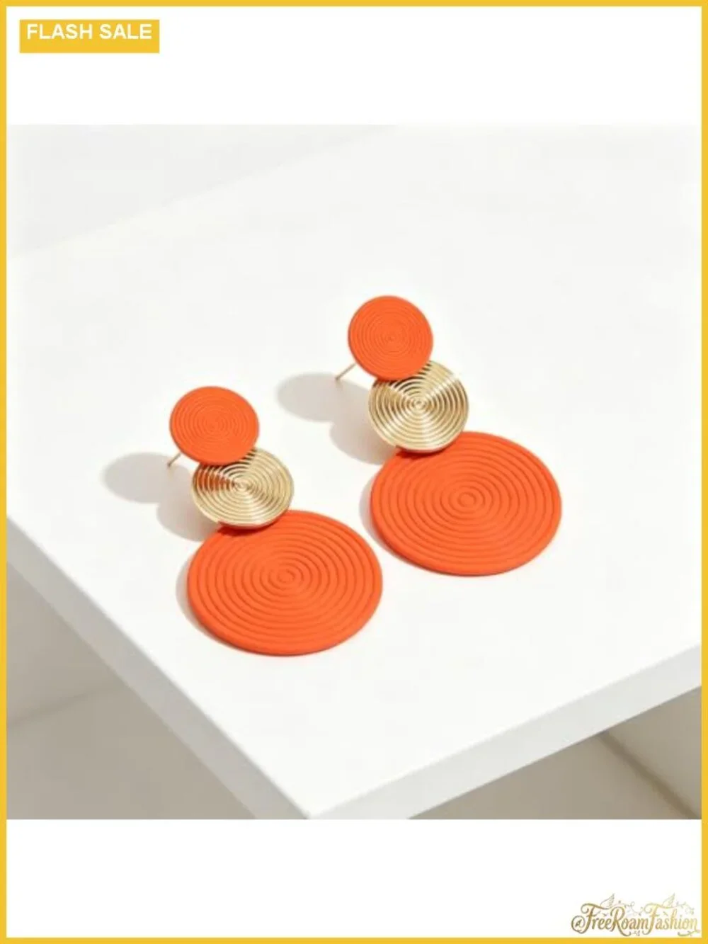 Bohemian Round Disc Dangle Drop Earrings Zinc French Wire Lightweight Statement